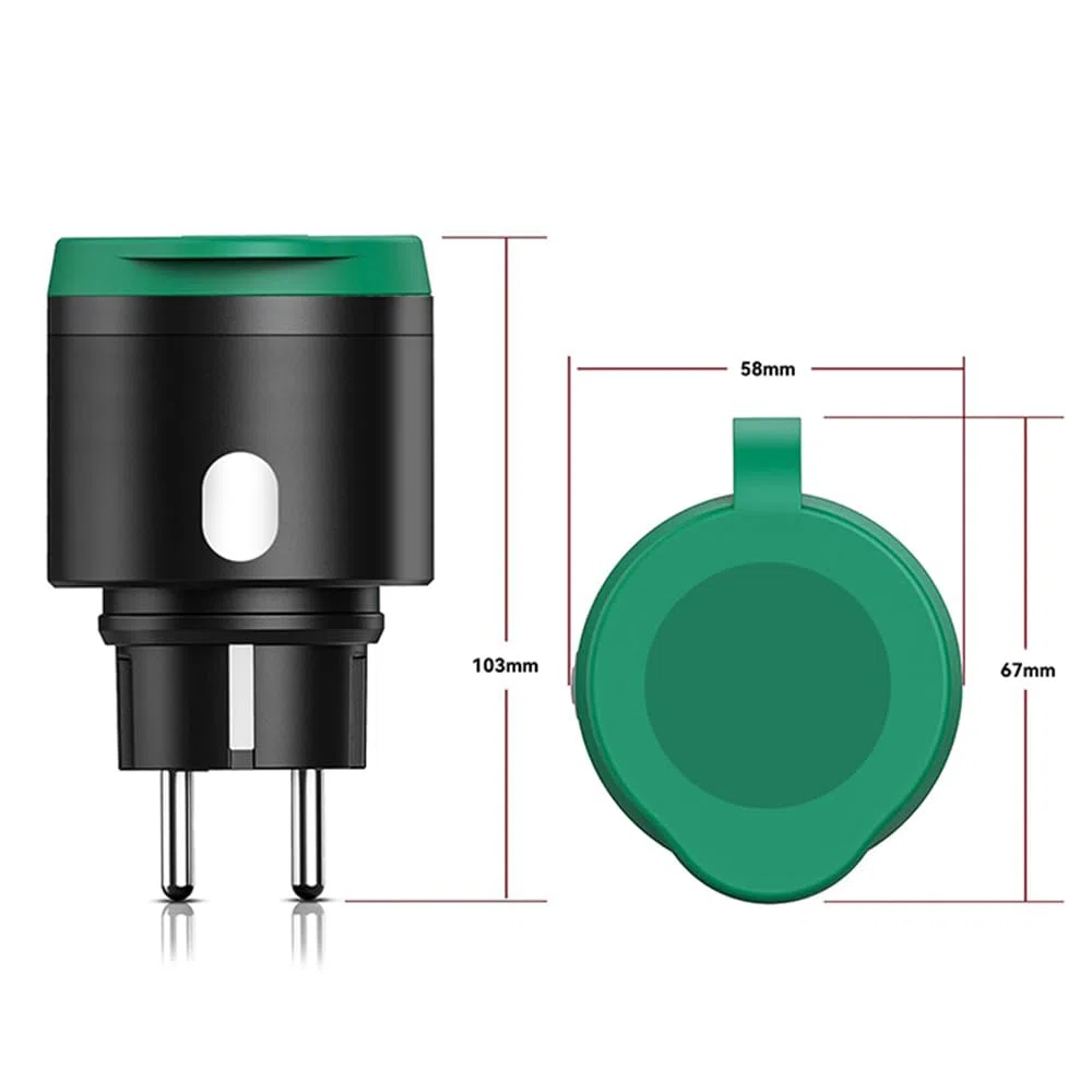 Offgridtec Presa esterna intelligente WiFi con controllo dell'app Smart Life o Tuya IP44 impermeabile per esterno (1, 2 pezzi)