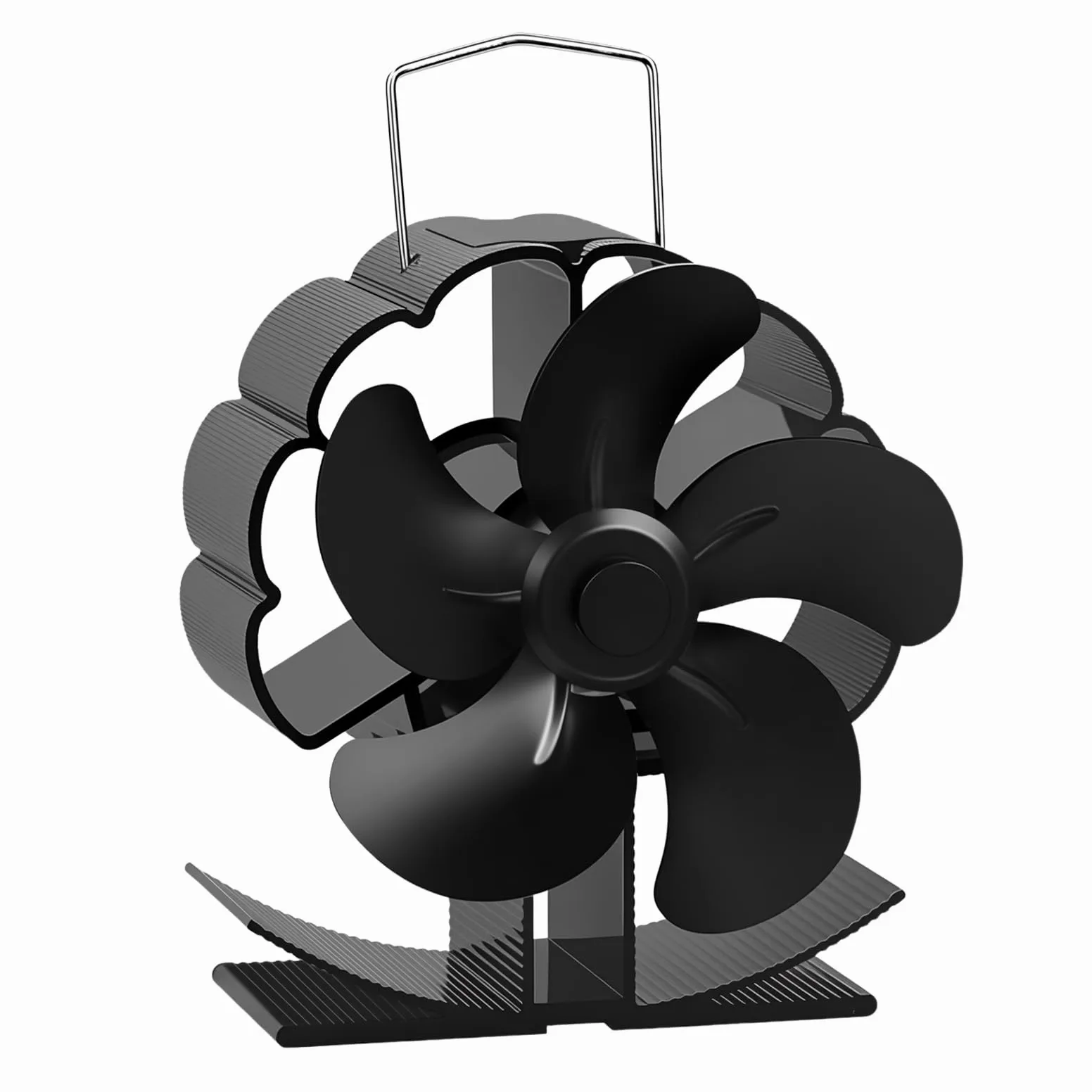 LURICO Ventilatore per Stufa a Legna, Ventilatore per Camino a 5 Foglie, Ventola Camino, Senza Corrente Silenziosa ed Efficiente e Risparmio Energetico Ventilatore per Stufe a Legna,Ceppi,Vamino,Stufa