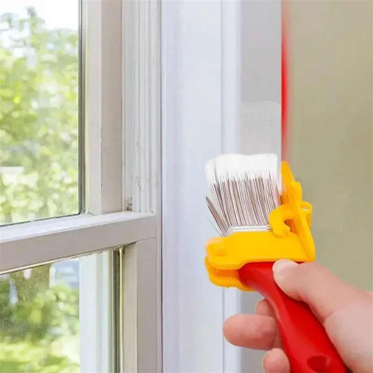 Pennello per pittura con manico per bordi nascosti, separazione dei colori, set da 1/2/3 pezzi