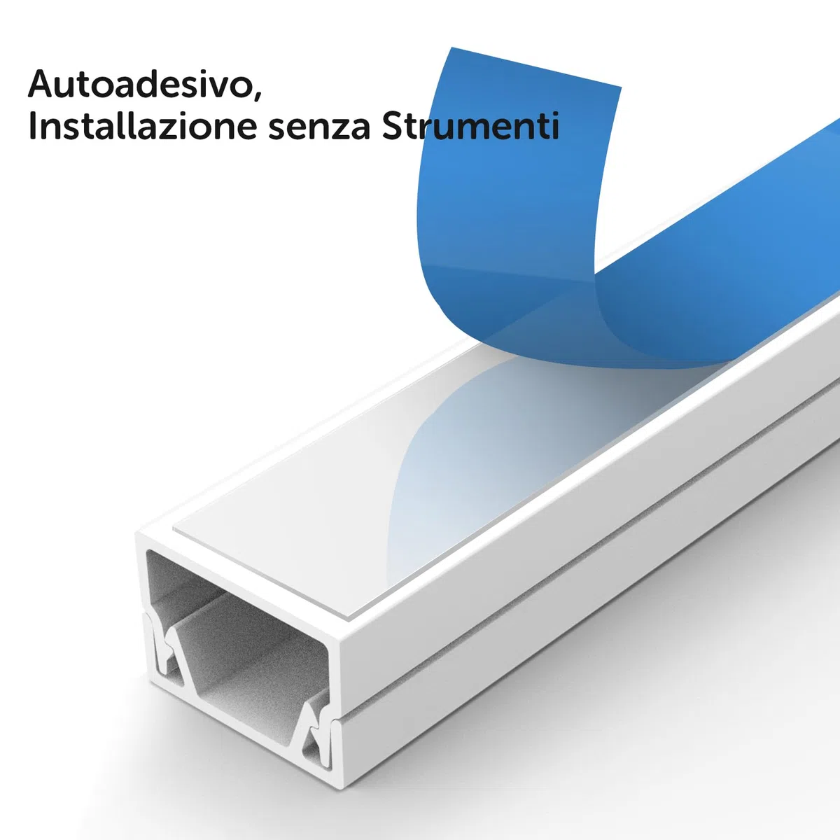 shinfly 4,8 m (12 Pezzi) Canalina Passacavi Adesiva, Canaletta per Cavi Elettrici, Canalina Passacavi Muro, Nascondi Cavi per Televisivi - Bianco 15 mm x 10 mm
