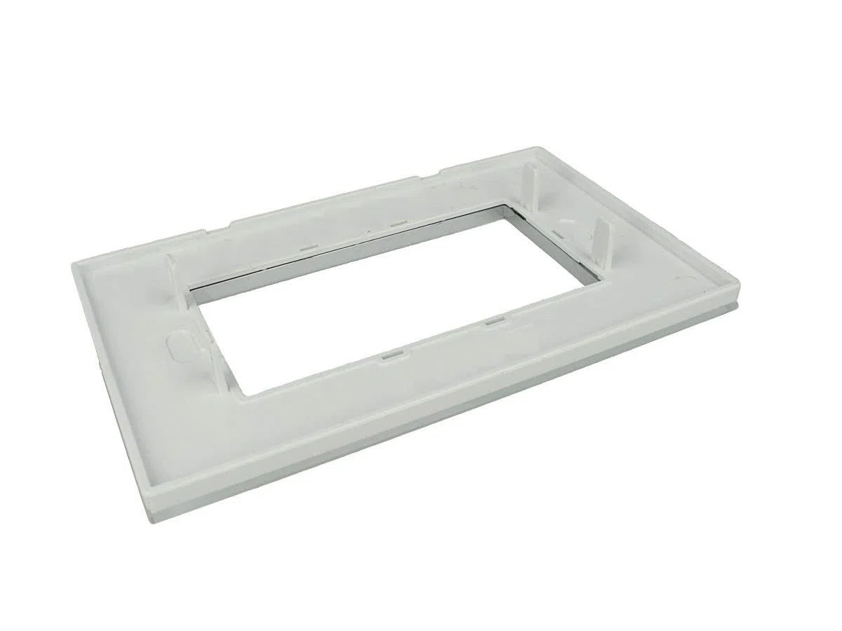 Placca in vetro lucido compatibile con BTicino Axolute 4 moduli Bianco - Cornice frontale da incasso cassetta 504
