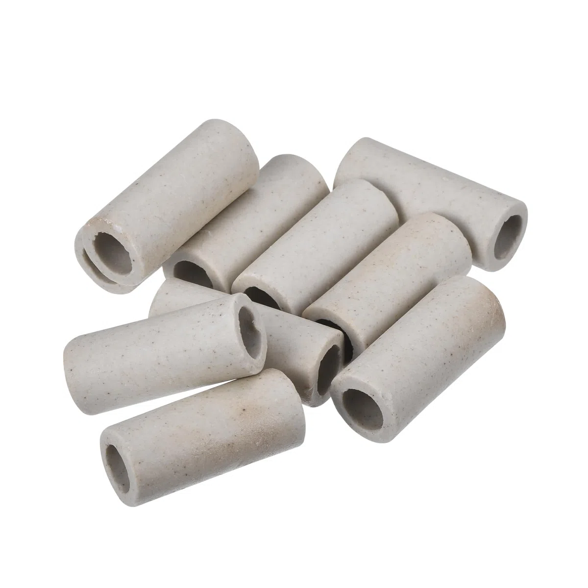 QUARKZMAN Tubo in Ceramica Protezione Isolata Fascio Cavi Elettronici Tubo Isolamento Termico 8x12x30mm, 30pz