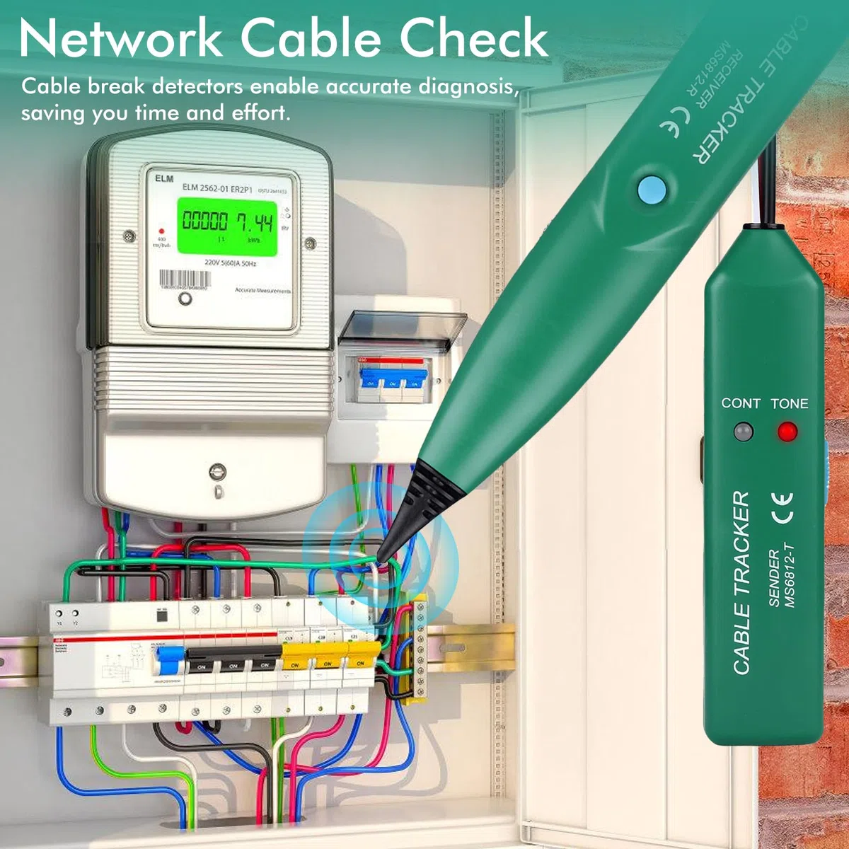 Multifunctional Cable Tracker con batteria: dispositivo di ricerca di rottura, robot tosaerba, ricerca di cavi per l'identificazione e il controllo di cavi, test di linea telefonica