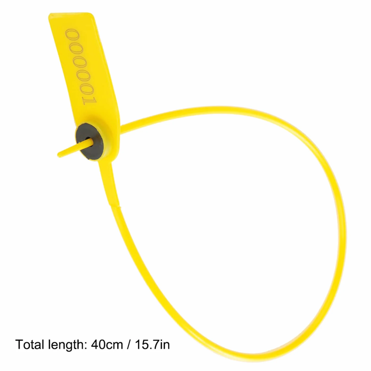 TOPINCN 100 Pz Sigilli Antimanomissione Sigilli O-Ring Pacchetto Giallo Trasporto Camion Sigillo di Sicurezza in Plastica 40 Cm Etichetta Fascette con Numero