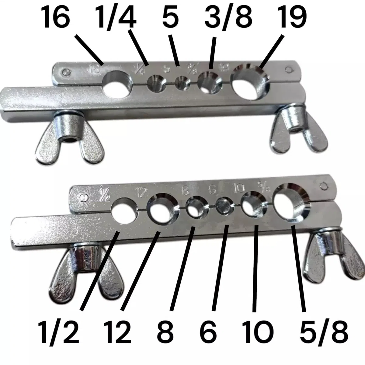 Macchina Cartellatrice per Tubi in Rame – Pagliettatrice Svasatrice con 10 Accessori in Valigetta – Svasa Tubi 1/4", 3/8", 1/2", 5/8" – Kit Completo per Foratura e Filettatura