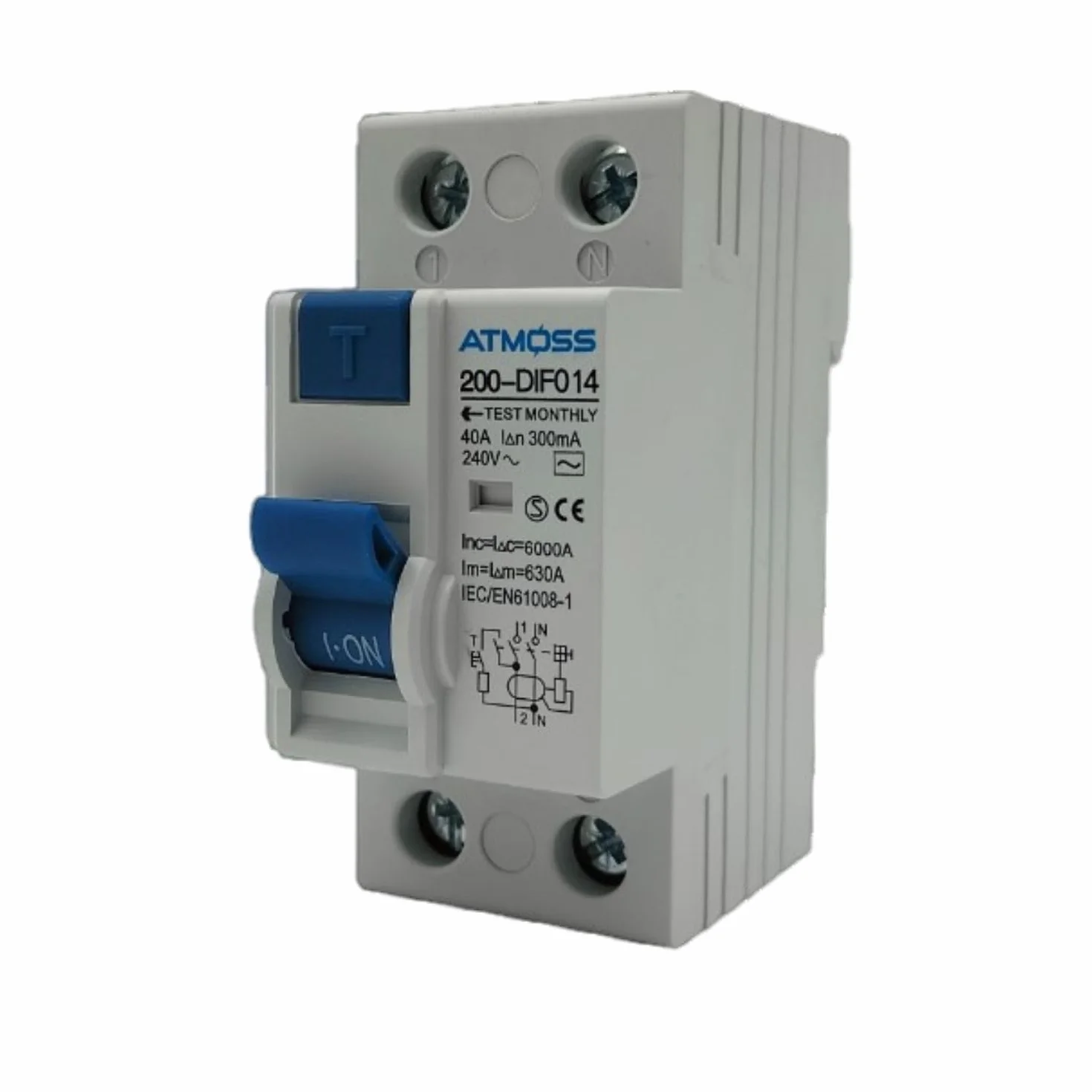 ATMOSS Differenziale 2P 6Ka Tipo Ac 40A 300Ma