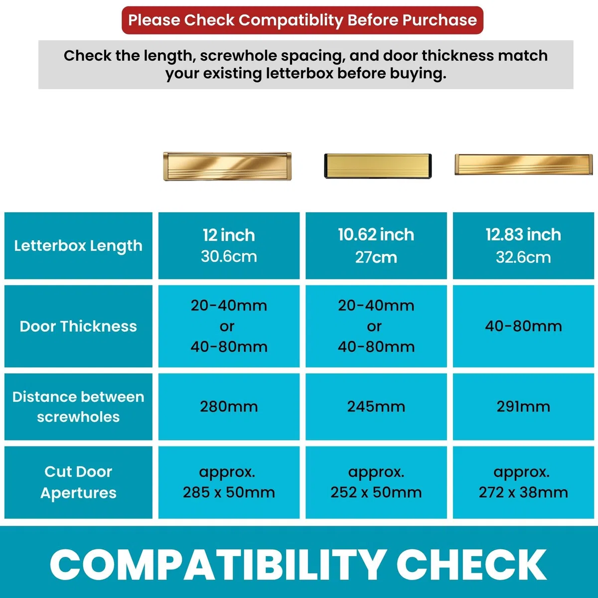 Keypak Cassetta delle lettere da 30,6 cm, con linguetta anti-scatto e paraspifferi per porte in uPVC, composito e legno da 40-80 mm, colore: bianco