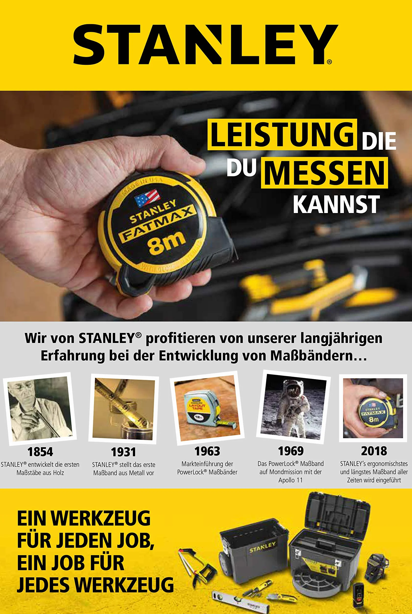 STANLEY 0-33-514 Flessometro Powerlock 25 mm, 5 m