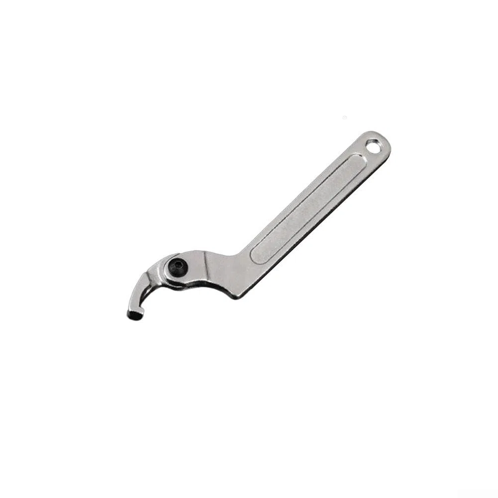 Chiave a gancio, 1 chiave regolabile a gancio a testa quadrata, per chiave a mezzaluna con estremità a gancio, per contatore dell'acqua (51-121 mm)