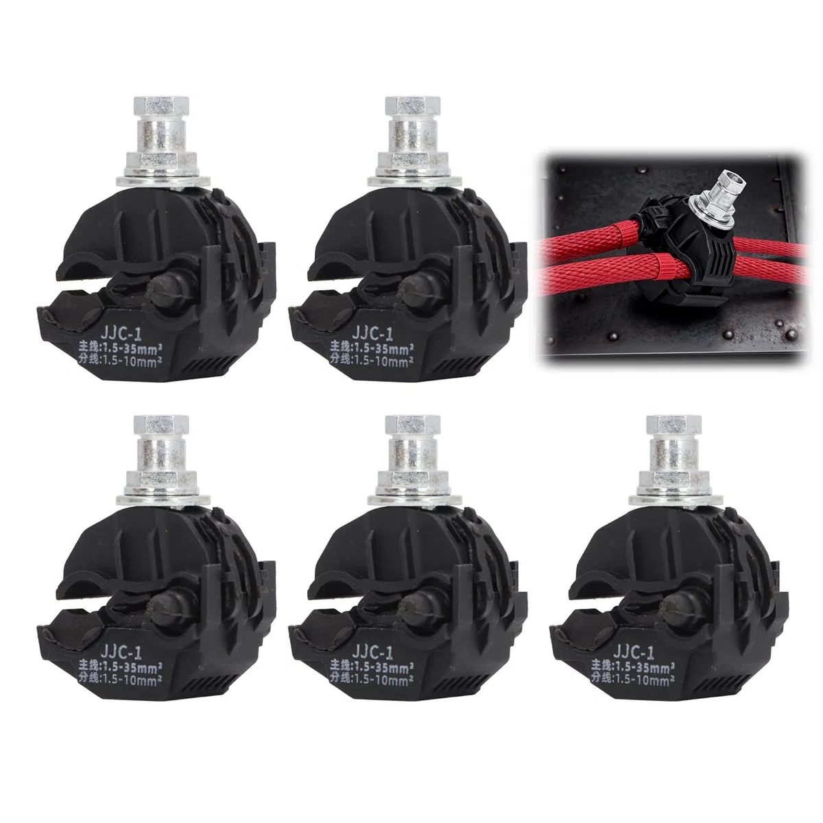 Connettore Perforante, 5 Set Di Clip Di Perforazione Da 1KV Senza Strappo, Diramazione Di Connessione per Cavi HV E LV (JJC-1)
