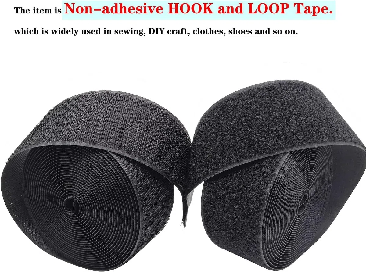 Nastro a Strappo da Cucire 50 mm x 5 m – Chiusura Hook and Loop Senza Adesivo, Extra Largo e Resistente per Cucito, Tessuti, Artigianato e Uso Professionale