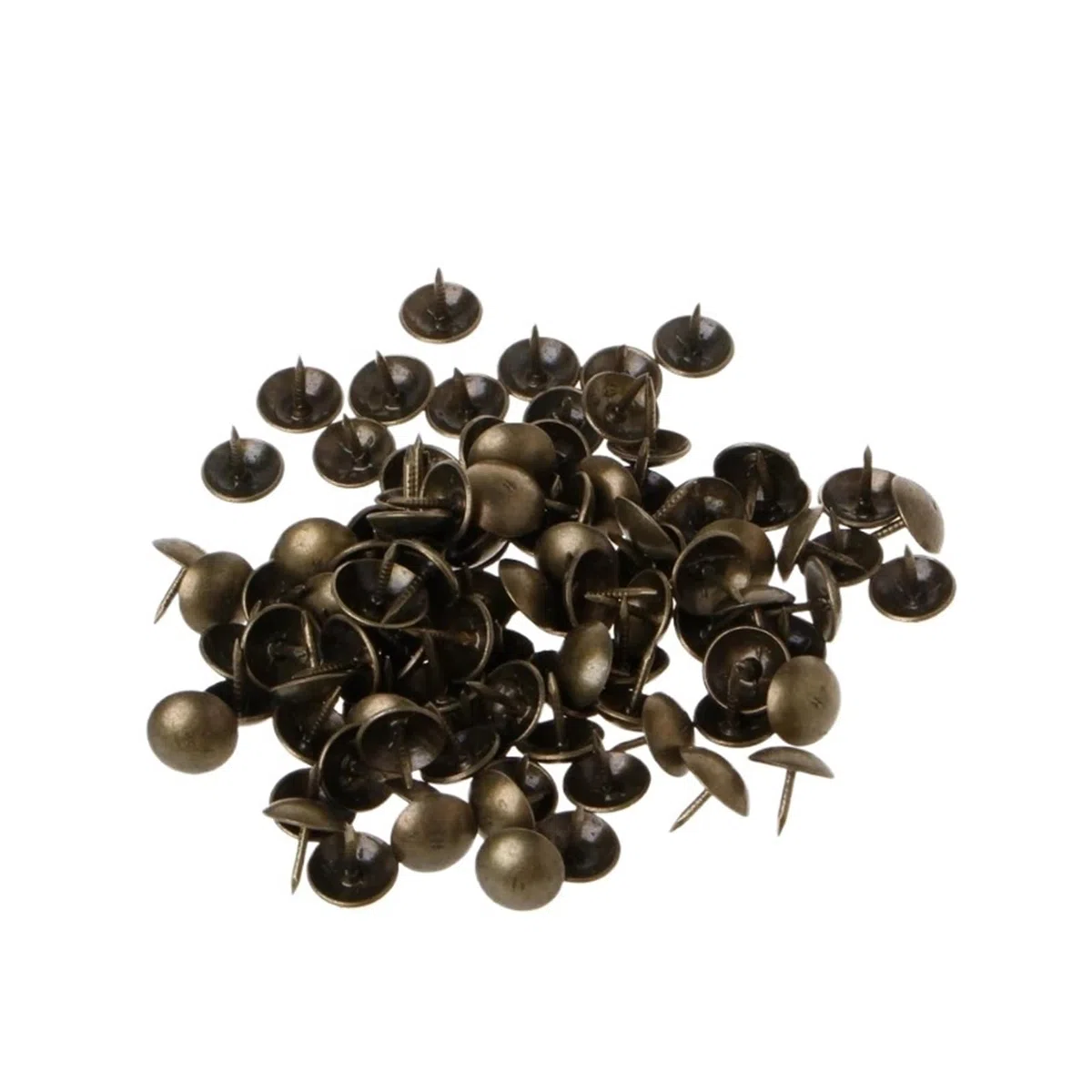 Idomin 100 pz Ottone Antico Bronzo Tappezzeria Unghie Gioielli Regalo Cassa di Vino Scatola Divano Decorativo Tack Stud Puntina da Disegno Chiodo Ferramenteria e Attrezzi(9x6mm)