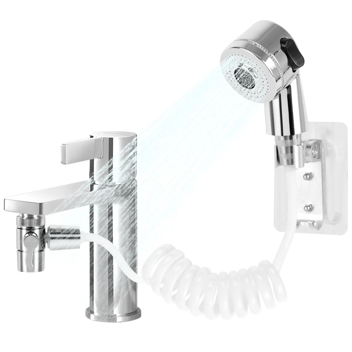 Doccetta per Lavandino, Doccino per Doccia, Soffione Doccia con 1.5m Tubo, Doccino per Bidet Bagno, Doccino Universale per Rubinetti, Perfetto per il Lavaggio dei Capelli, Animali, Cucina