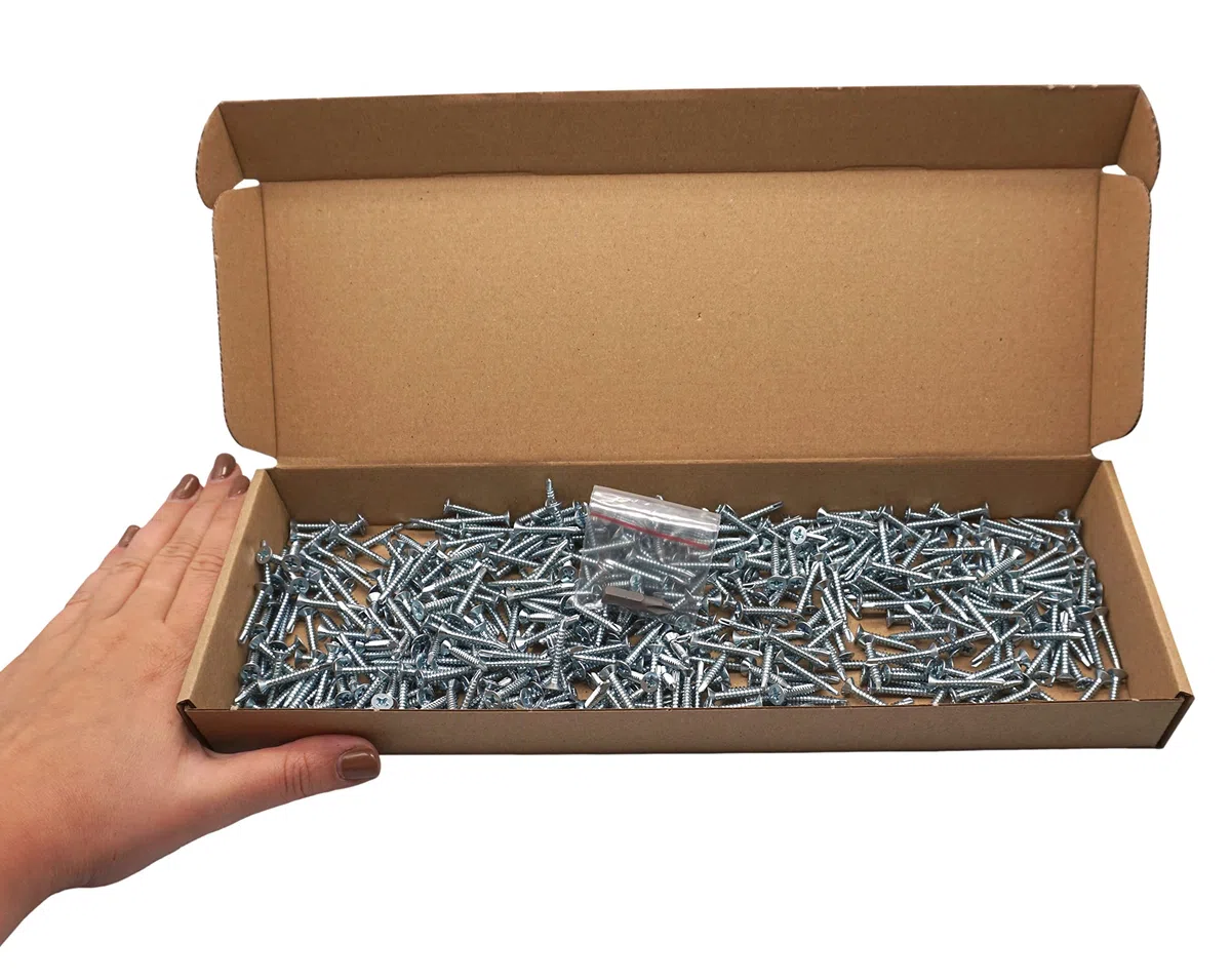 SKIR'CO (500 pezzi) DIN 7504 P acciaio zincato 3,5 x 25 mm viti autoperforanti per metallo, vite in lamiera, testa svasata