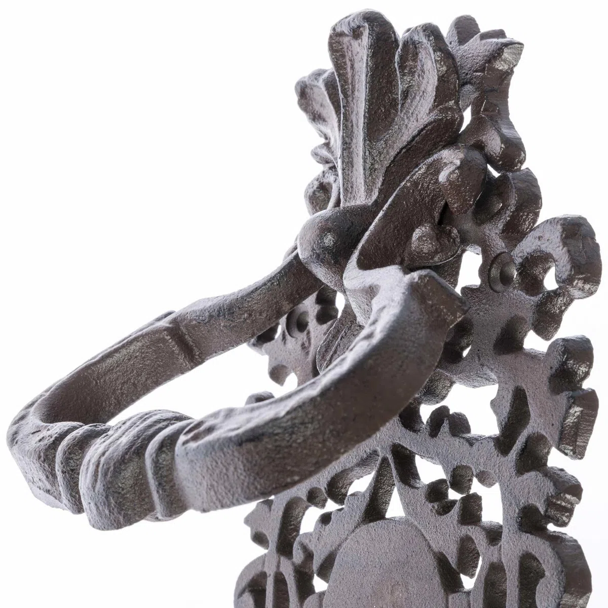 Homescapes antico stile decorativo porta o porta battente marrone in ghisa con ornato Swirl design