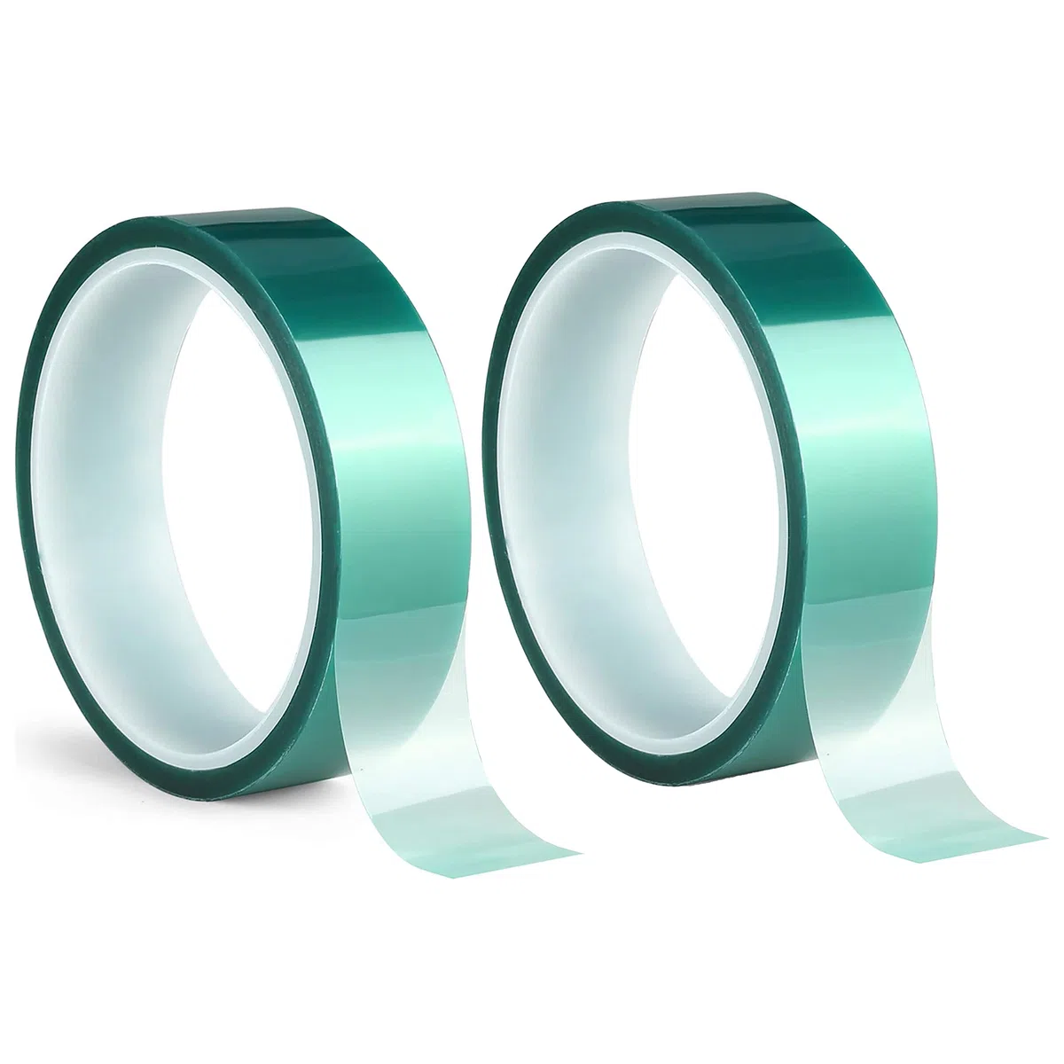 ACIT 2 rotoli di nastro alta temperatura, adesivo in poliestere, nastro in PET con adesivo in silicone, ideale per pittura termica, anodizzazione, stampanti 3D (66m x 50mm)