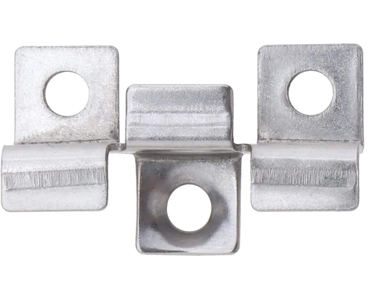 100 Pz In Acciaio Inox Composite Decking Clips Decking Nascosto Spacer Fastener Board Clip w / 100x Auto-Tapping Viti Set 10mm