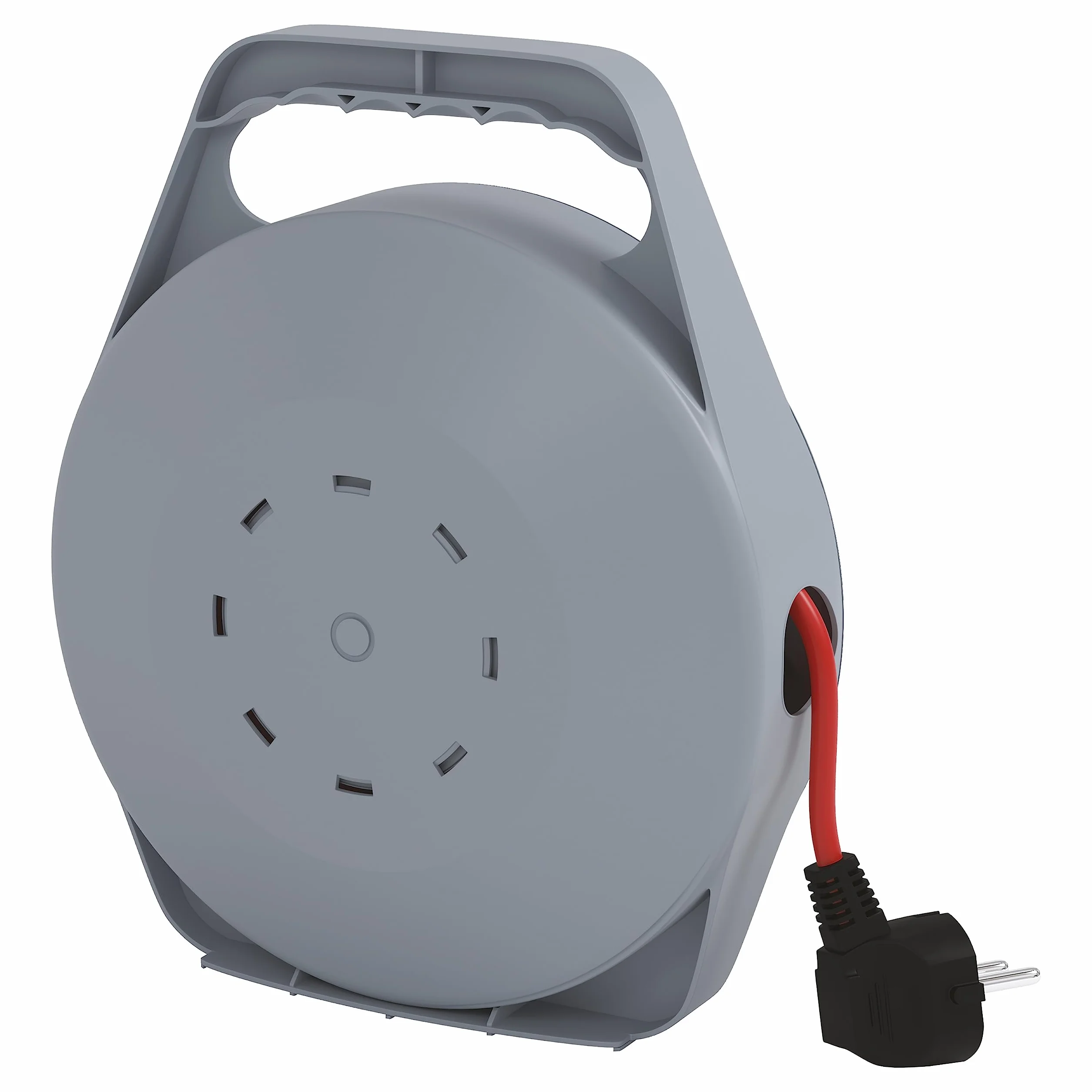 EMOS - Mini avvolgicavo 10 m - 4 prese Schuko - 230 V, 10 A, 2300 W - isolamento in PVC di alta qualità - H05VV-F3G 1,0 mm2 - con interruttore termico - IP20 per interni