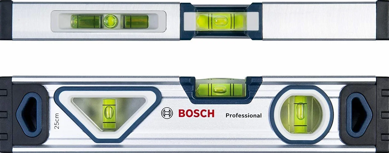 Bosch Professional Livella a Bolla Magnetica 25 Cm (Leggibile da Tutti I Lati, Corpo in Alluminio, Robuste Calotte Terminali) - Amazon Exclusive