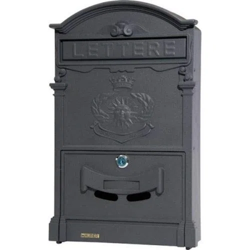 CASSETTA POSTALE MAURER"ROYAL" GRIGIO ANTICHIZZATO ALLUMINIO
