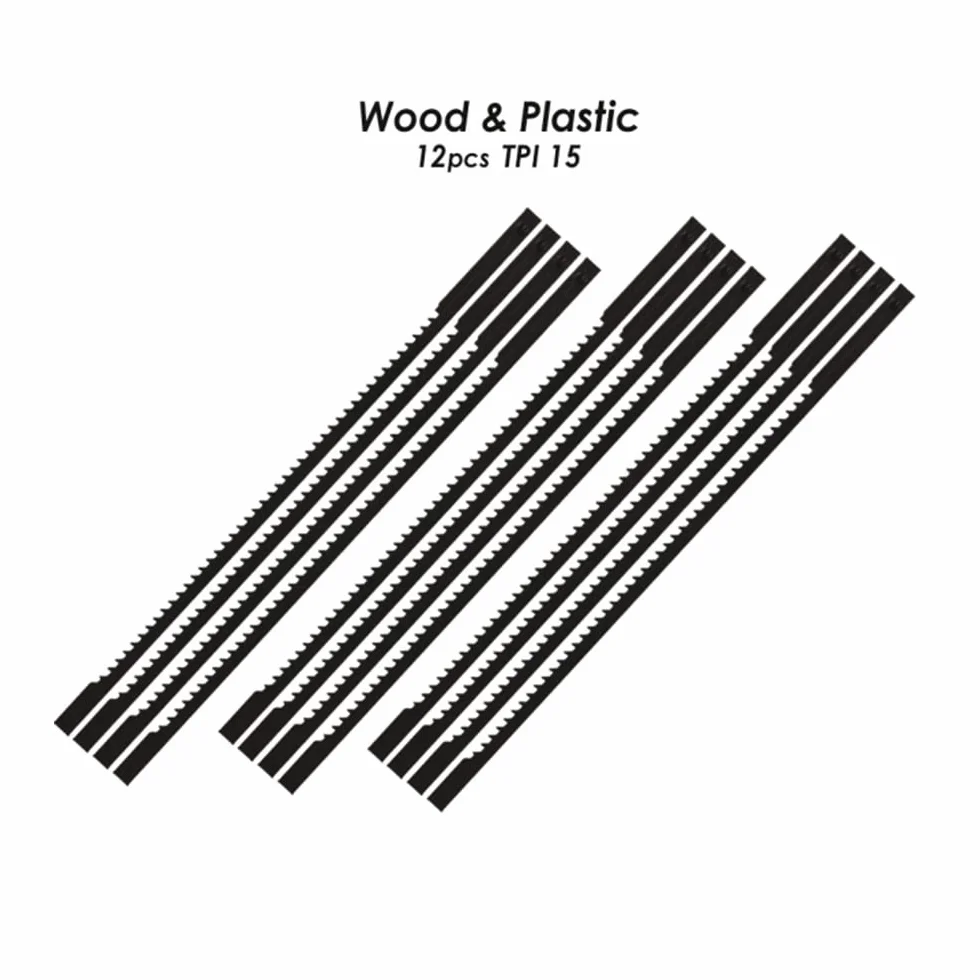 XLJP 48 pz/pacco 105 mm 4 pollici Lama for sega da scorrimento Pin End for Dremel Moto-Saw MS20 MS20-01 MS51-01 MS52-01 MS53-01 15/18/24 TPI