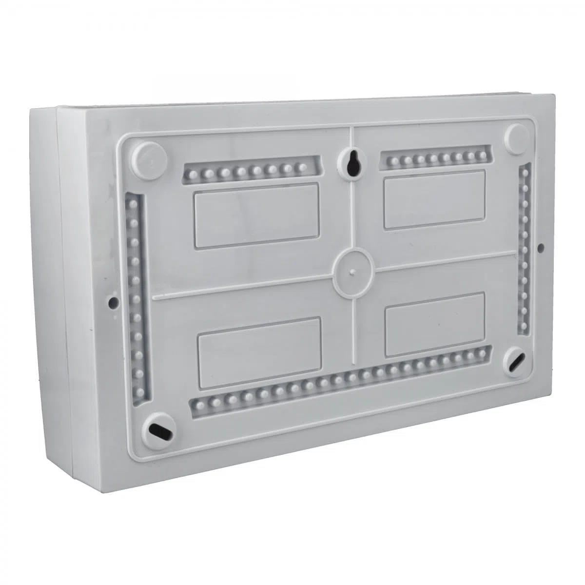 Jandei - Scatola di distribuzione elettrica per superficie con porta per 18 moduli, coperchio traslucido