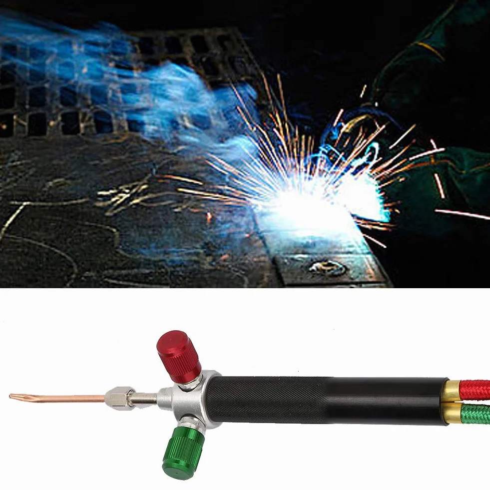 Mini Torcia a Gas Ossigeno Saldatura Acetilene Kit di Strumenti per Pistola per Saldatura 5 Pezzi Punte Ripetibili Torce per Saldatura Industriale