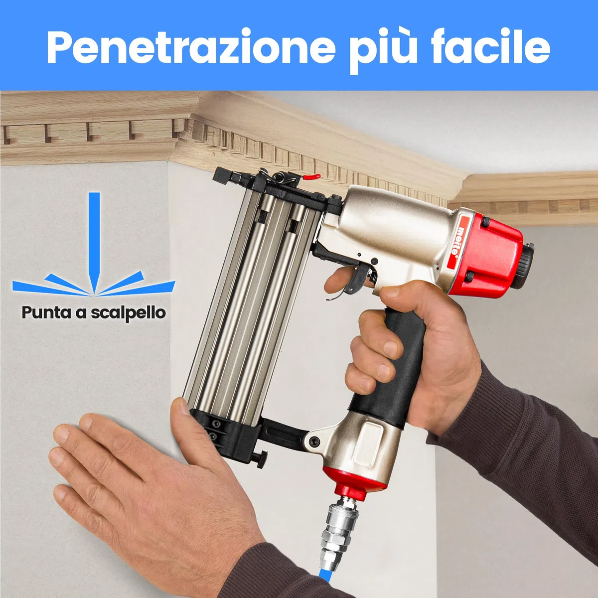 meite Chiodi Brad 18GA Zincati, Set da 6 Misure (16, 19, 25, 32, 38, 50 mm), Chiodi di Finitura a Testa Piccola per Chiodatrice Pneumatica o Elettrica, Confezione da 4.000 Pezzi