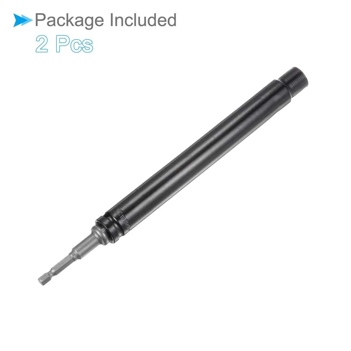 Prolunga Presa Cava, Misura 13mm Lunghezza 200mm Attacco Esagonale 1/4" Adattatore 73mm Chiave Bussola 6 Punti Dadi Potenza Cambio Rapido-(Applicazioni: Asta Filettata Lunga), 2pz