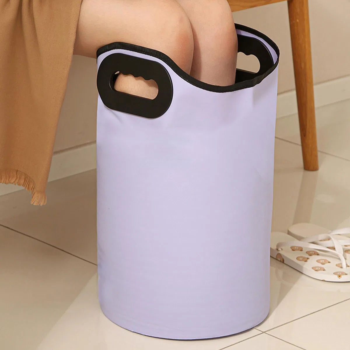 Vasca da bagno per piedi – Grande contenitore da 23 litri, impermeabile, pieghevole in PVC, pratico ammollo, accessorio rilassante per la circolazione dei piedi stanchi per la Dus