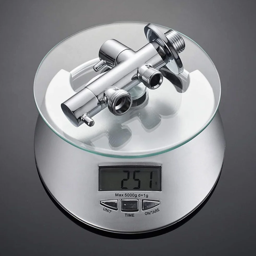 Ibergrif, Valvola ad Angolo a Due Uscite 1/2 '' e 3/8'', Rubinetto a Squadra, Sottolavabo, Cromo