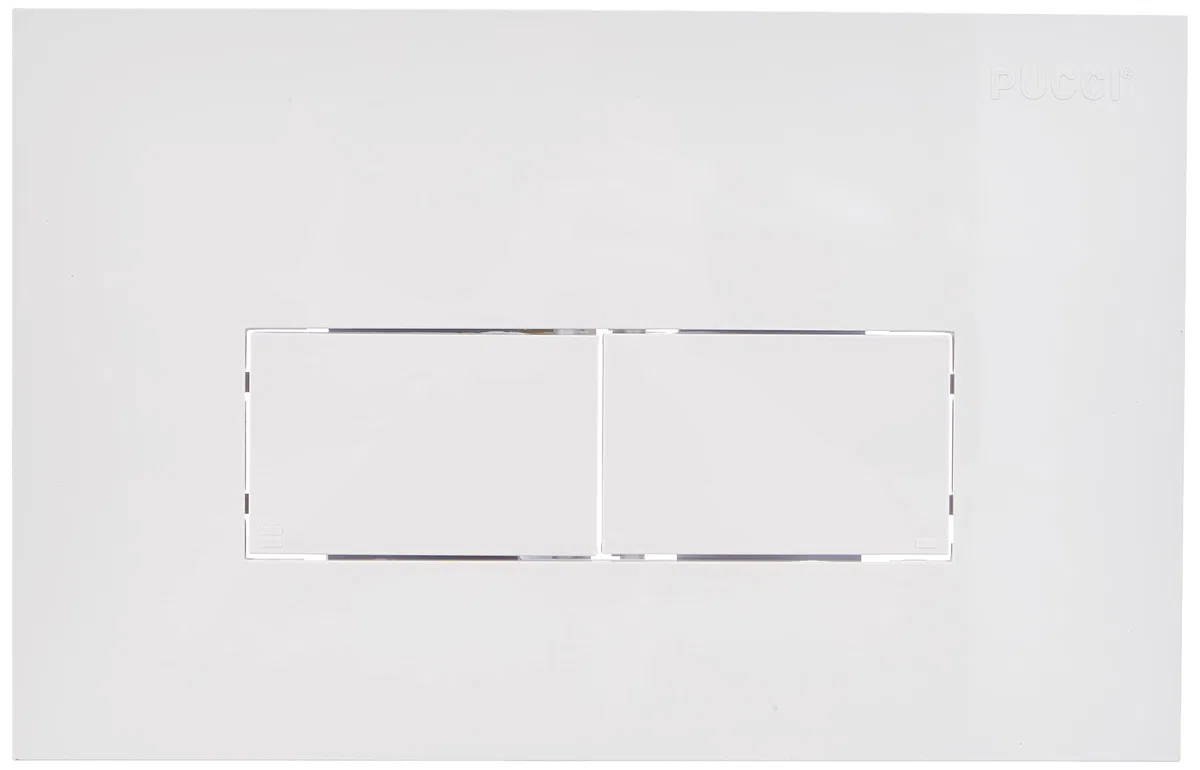 Pucci 80130560 Placca bianca a 2 pulsanti (cm 28x18) mod. Linea per cassetta incasso mod. Eco