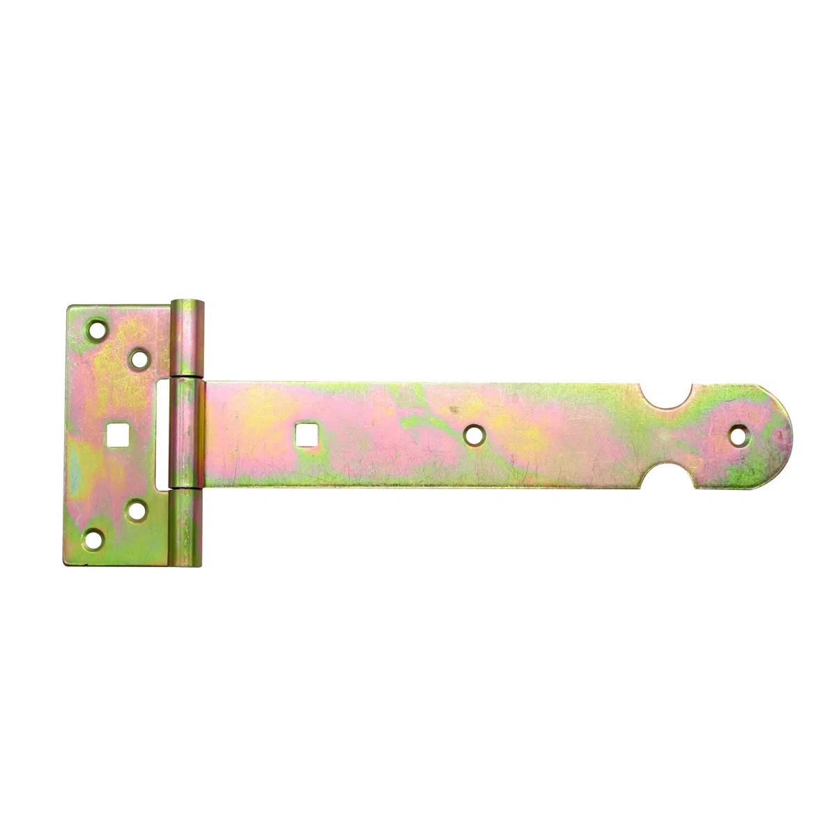 DOJA Barcelona | Cerniera a T | 338 x 84mm | Confezione 4 Pz | Acciaio Zincato Giallo | Cerniere T per Ante | Cerniere a T per Porte a Libro, Mobili, Finestre, Porta Cucina, Cancello Giardino