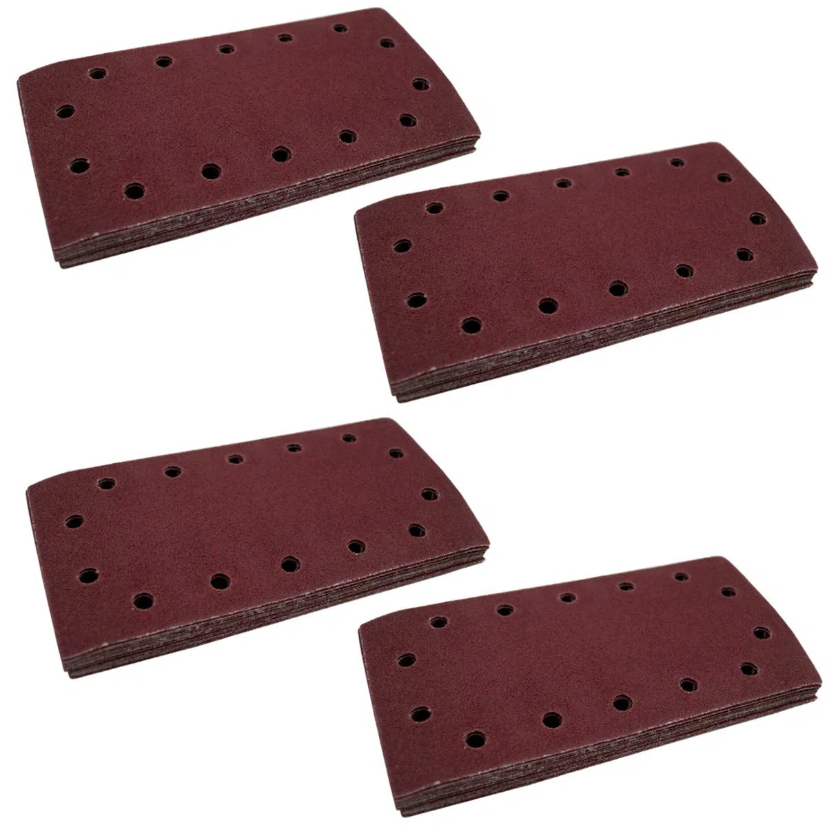 80 fogli di carta vetrata, 115 x 230 mm, per levigatrice orbitale, 14 fori, con a gancio e anello, grana 40/80/120/180/220, set di 80 fogli abrasivi