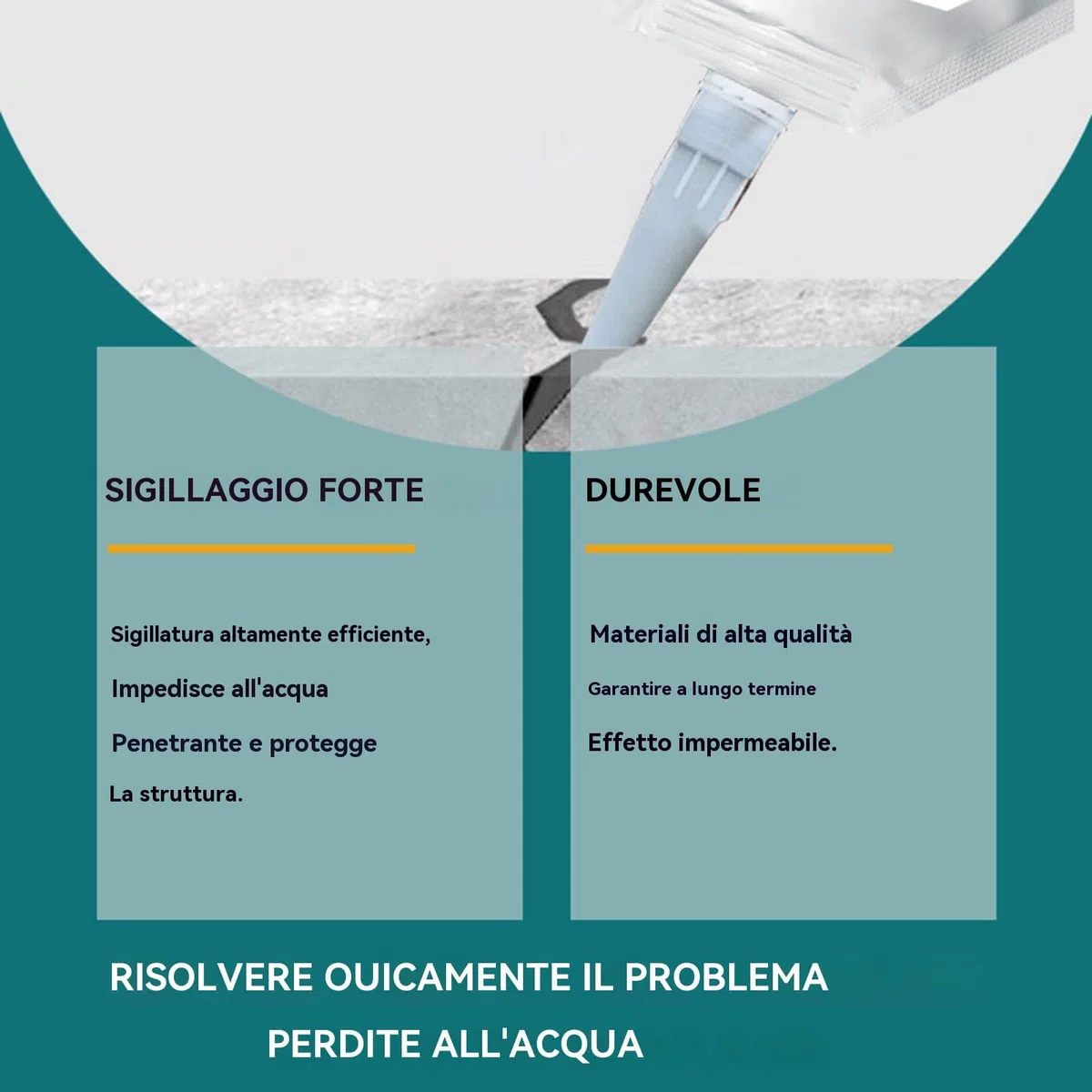 Riempitivo Per Crepe In Calcestruzzo,Sigillante Per La Riparazione Di Crack In Cemento,500Ml Di Sigillante Per Riparazioni,Colla Calacciatura Impermeabile,Colla Per Calafataggio Ad Asciugatura Rapida