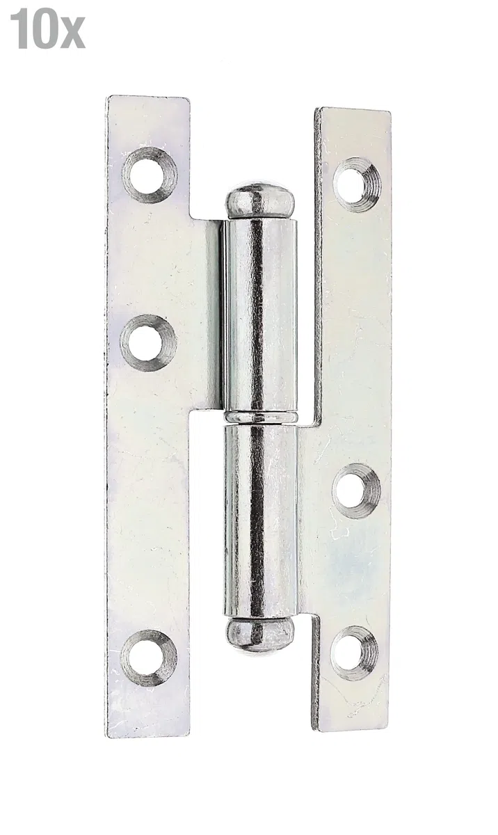 Alberts 849702 Cerniera sfilabile, DX e SX, Acciaio, zincato con procedimento Sendzimir