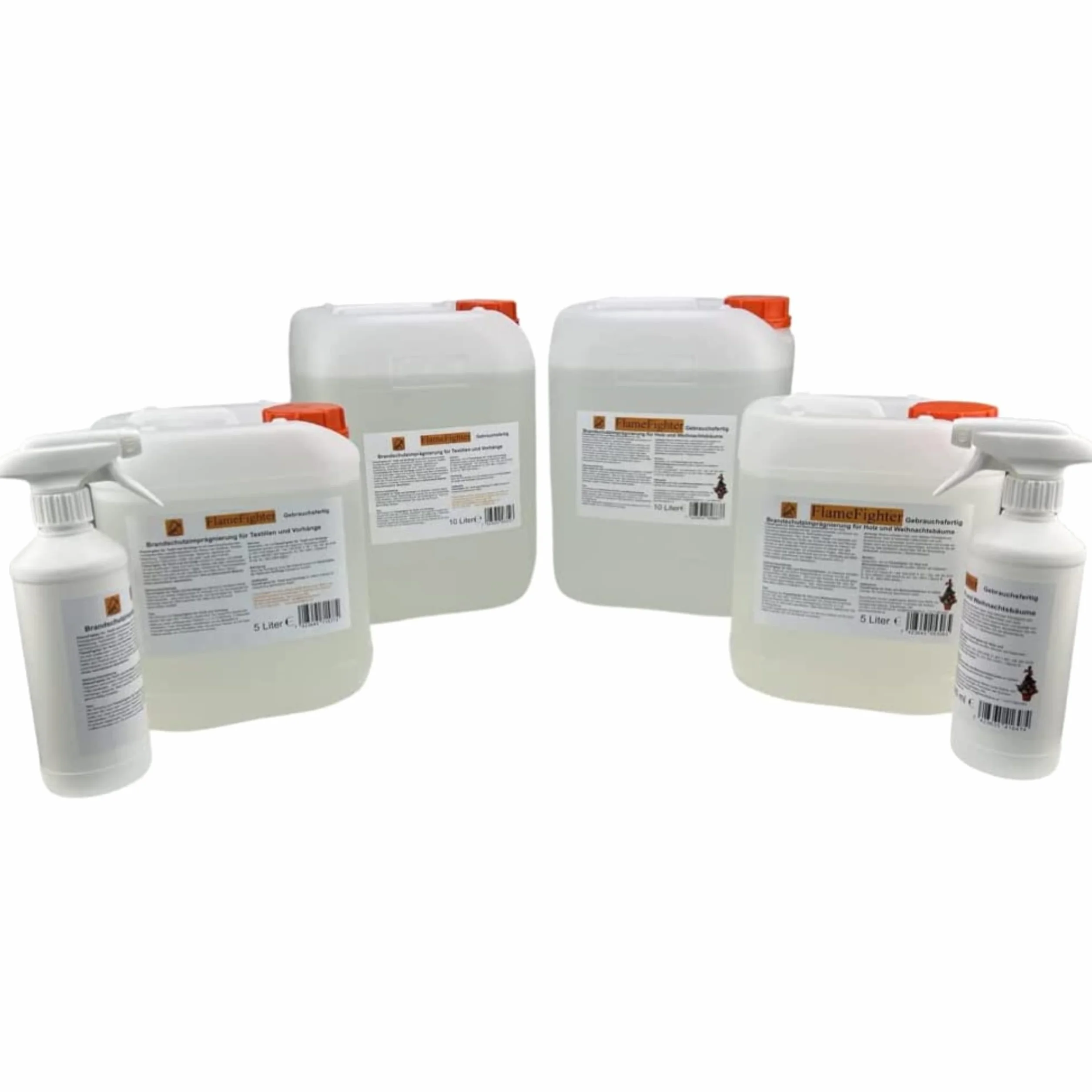 FlameFighter | Impregnante Antincendio 500ml | Impregnante Ritardante di Fiamma per Legno, Carta e Alberi di Natale | Prodotto Certificato Antincendio | Classe di Protezione Antincendio DIN 4102 B1
