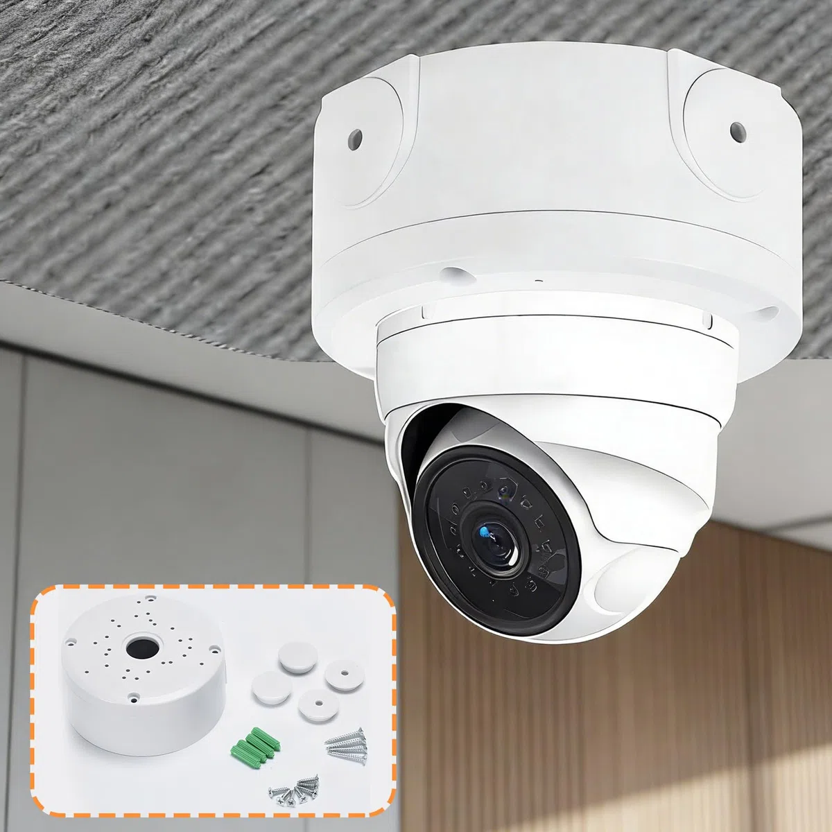 8 pezzi scatola di giunzione impermeabile: Junction Box, scatola di giunzione per fotocamera, scatola di derivazione universale, scatola di montaggio per telecamera di sorveglianza per bullet