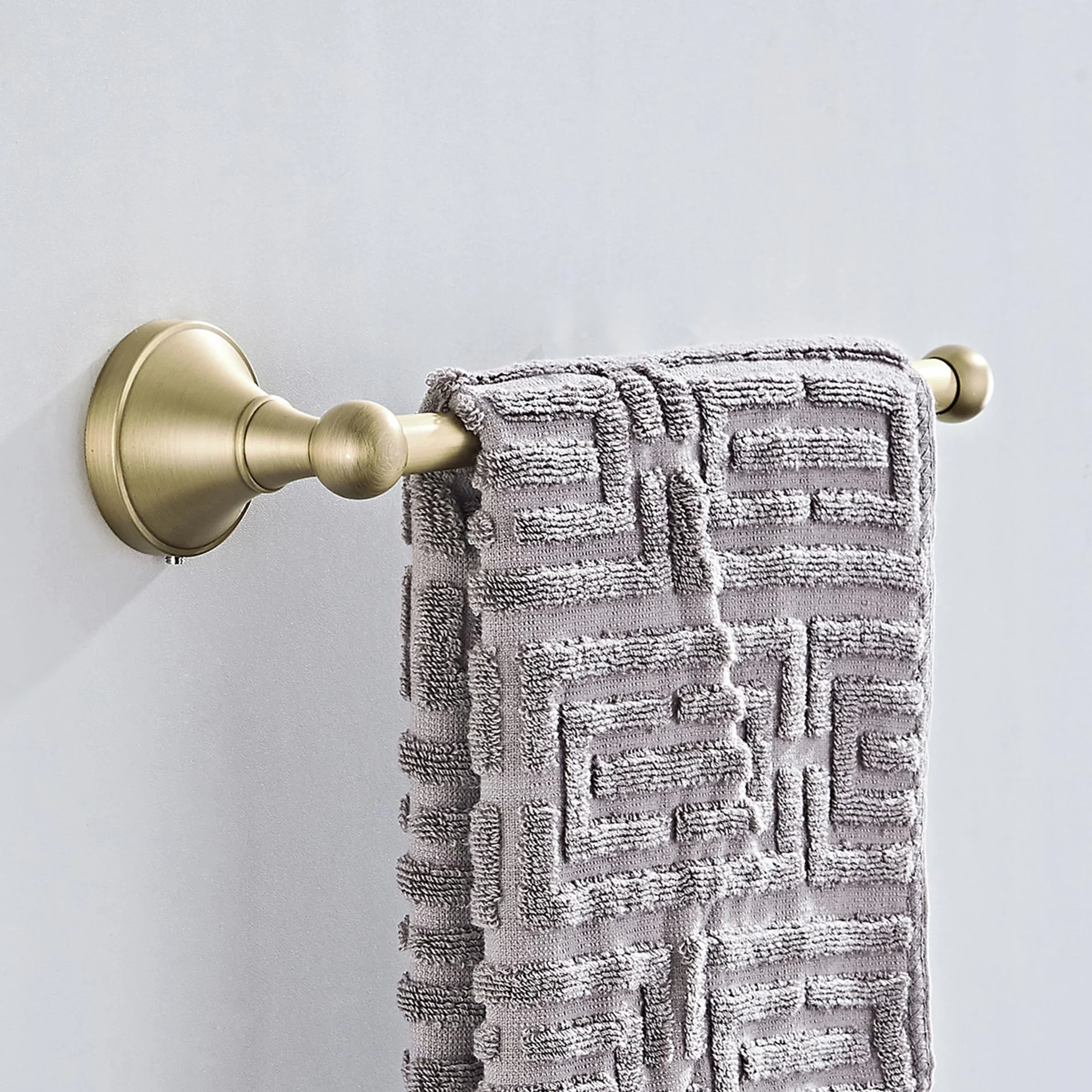Flybath Anello Asciugamano Anelli Portasciugamani Ottone Antico Anelli di Asciugamano Bagno Porta Asciugamani Montaggio a Parete, Bronzo Spazzolato