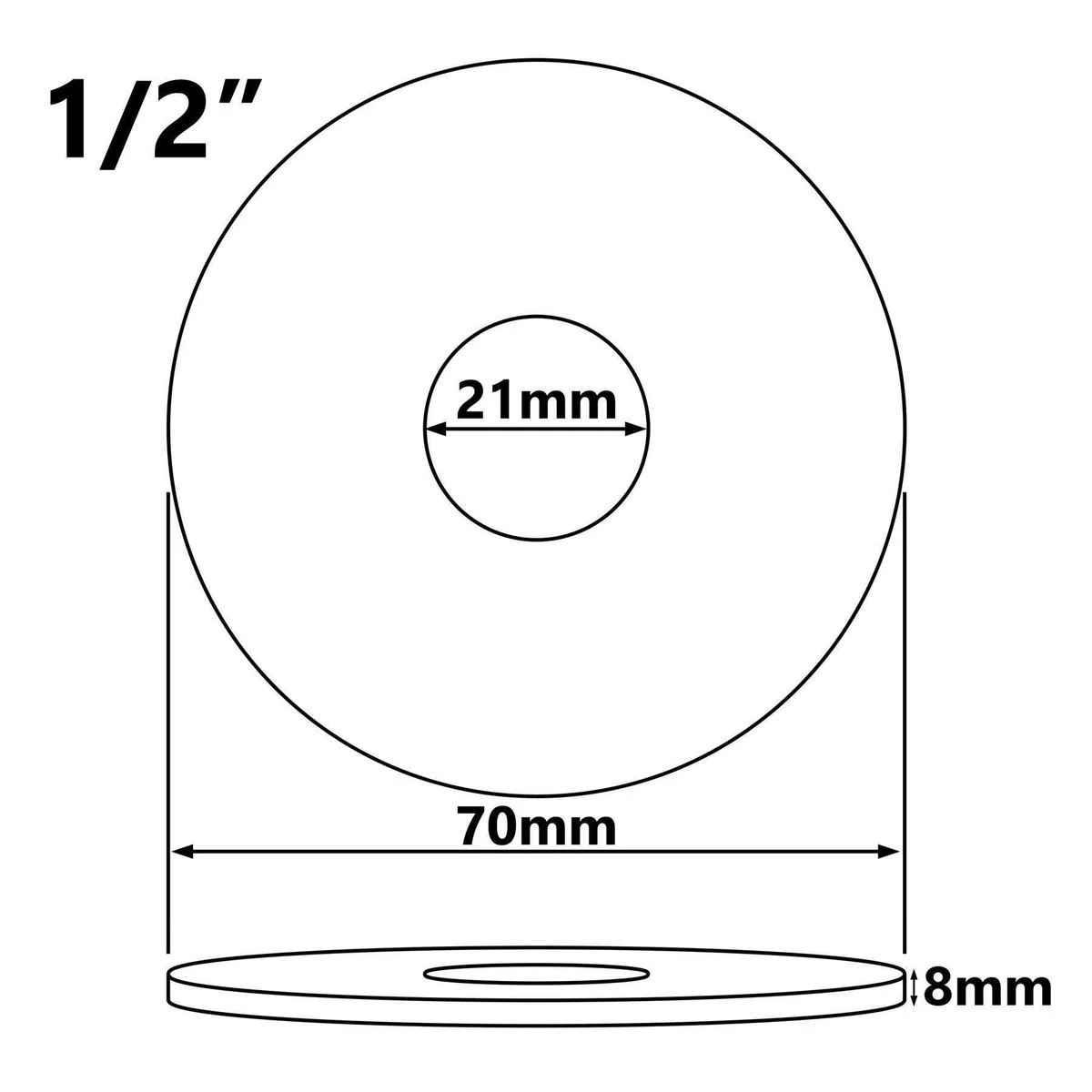 PEPTE 2 x 21mm G1/2 D'oro Rosetta per Rubinetto Copri Tubo Copertura Per Tubi