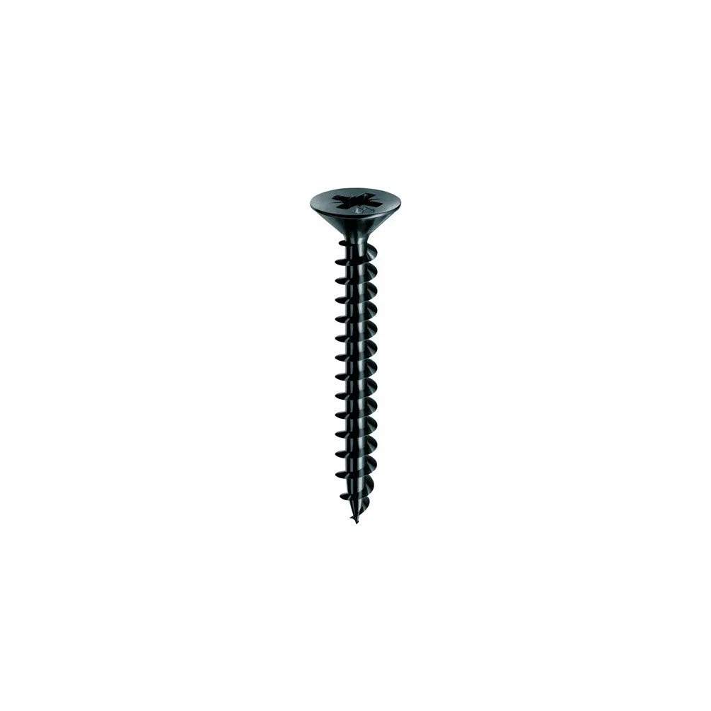 Mustad - 500 viti universali Panelvit testa svasata, PZ2, D. 4 x 30 mm, Neroplus, lubrificato - PVACZP400300KNC - Mustad