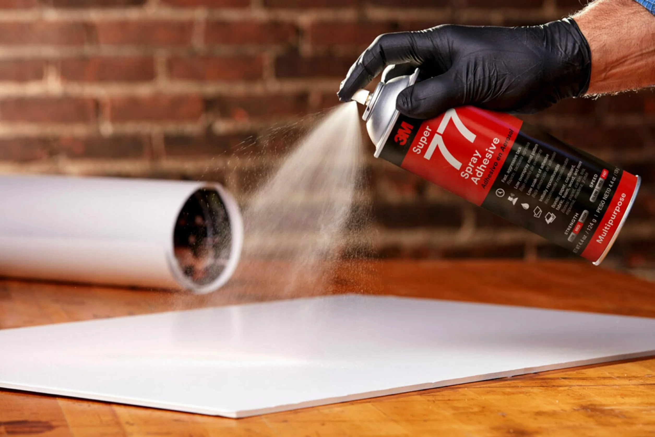 3M Adesivo Spray Super 77 Colla Universale Trasparente ad Asciugatura Rapida, Permanente, 500 ml, 1 Pezzo