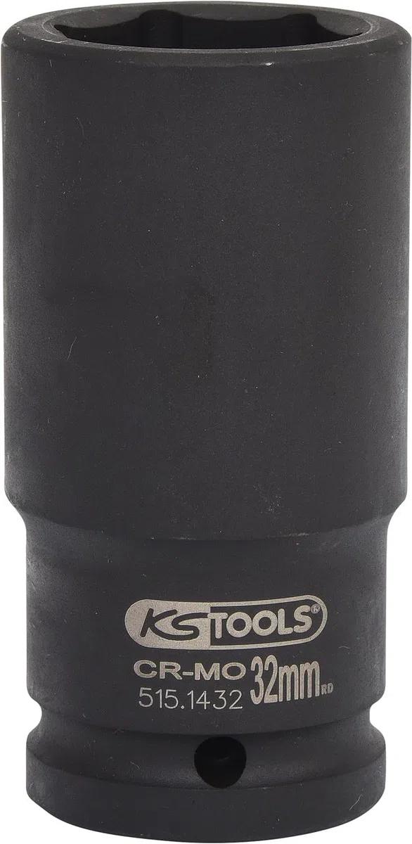 KS Tools 515.1432 Bussola Esagonale per Avvitatori ad Impulsi, Lunga, 32 mm, 3/4"