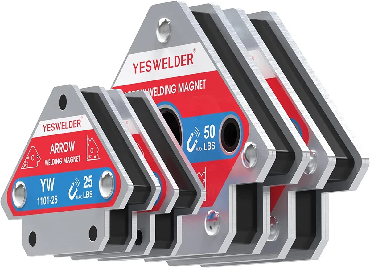 YESWELDER 25LB & 50LB Saldatura Magnete 4 pezzi di supporto magnetico per saldatura 25LBs /50LBs che tiene gli accessori per saldatura di potenza