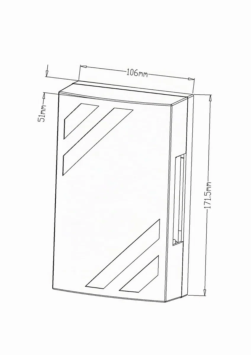 HUBER 25 melodies chime elettronico per porta d'ingresso I campanello elettronico porta casa I campanello a batteria 84 dB(A), campanello 8V-12V
