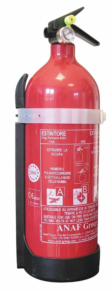 CORA 000126804 Estintore a Polvere 2 kg, Classe 8A 70B -C con Supporto
