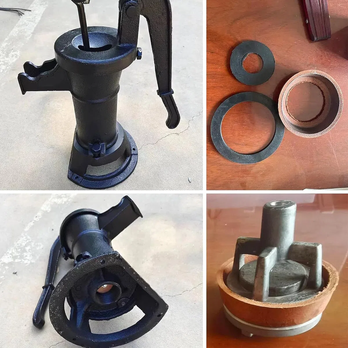 Set di guarnizioni in pelle tipo 75, 4 pezzi, per pompa a mano, pompa da giardino, pompa a mano, manicotto in pelle, ricambio per pompa