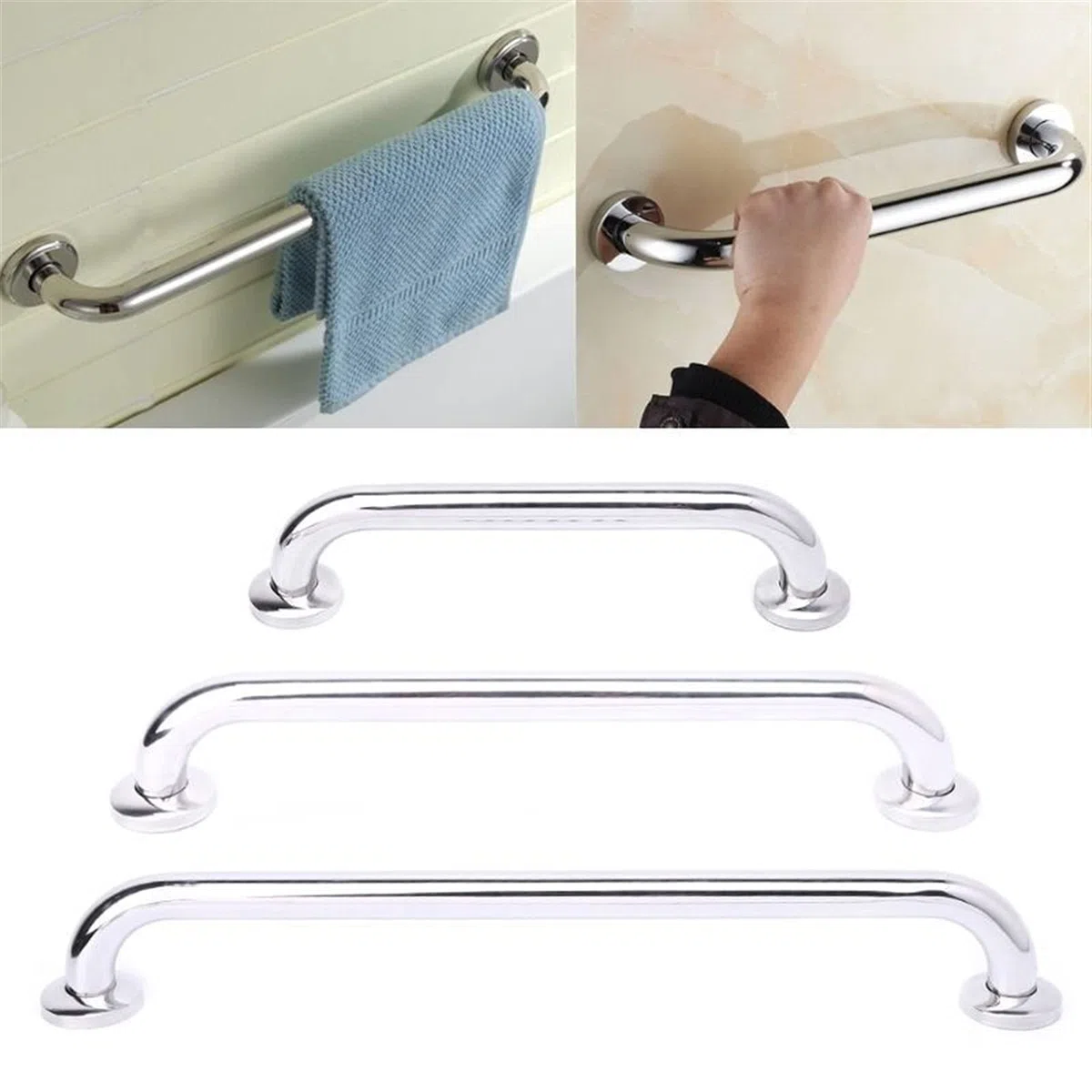 Cardrail Grab Bar 30 / 50Cm in Acciaio Inox Bagno in Acciaio Inossidabile Barra, Supporto per la Sicurezza Della Doccia Maniglia Portasciugamani Applicabile a Bambini Anziani Bambini Antiscivolo/