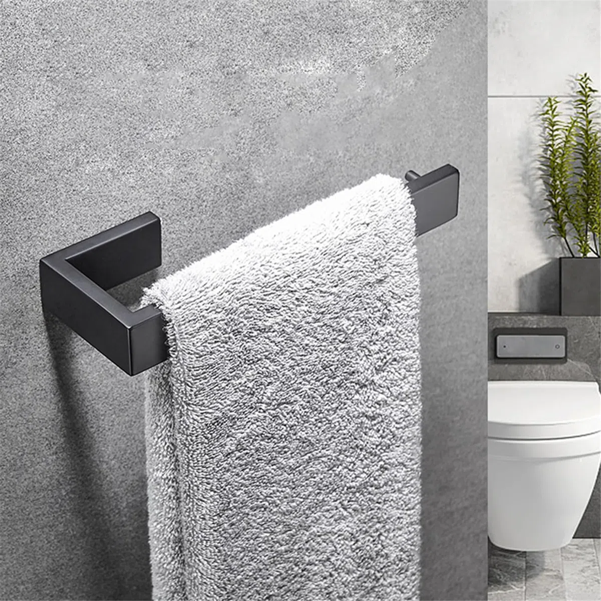 Flybath Anello Asciugamano Anelli Portasciugamani SUS 304 Acciaio Inossidabile Finitura Nero Opaco Bagno Porta Asciugamani Montaggio a Parete