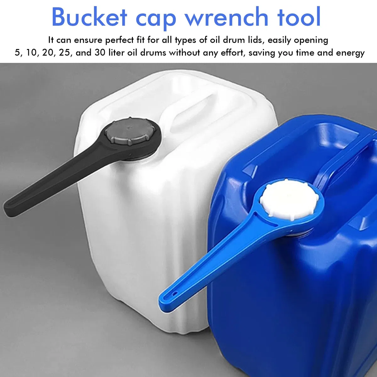 Set di 4 chiavi per taniche DIN 41/51/61, chiave in plastica doppia per taniche da 5-30L, apritore per tappi a vite robusto e universale